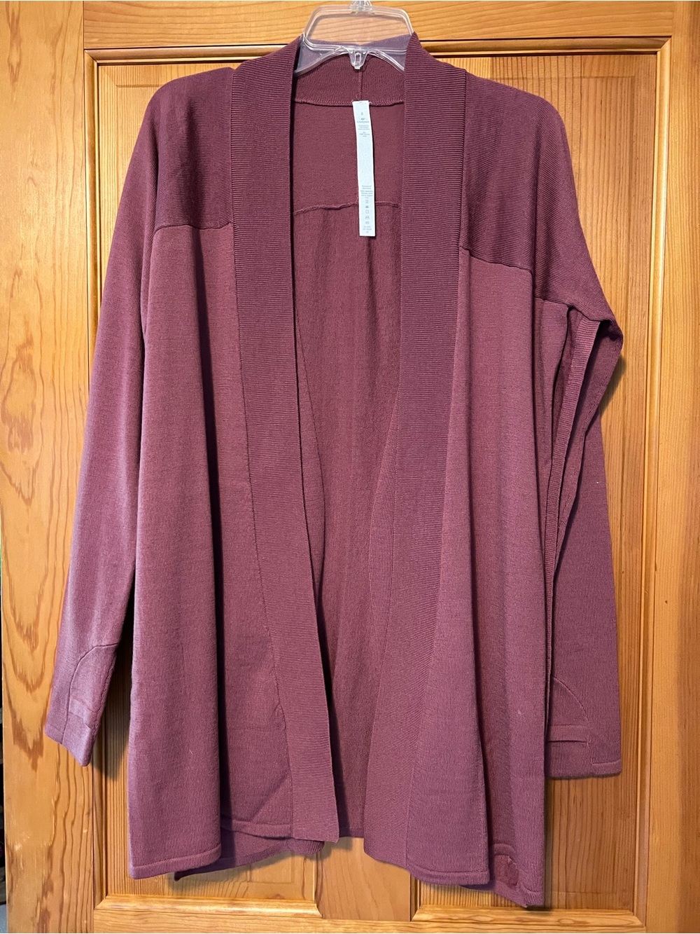lululemon athletica Open-Front Cardigan in Plum